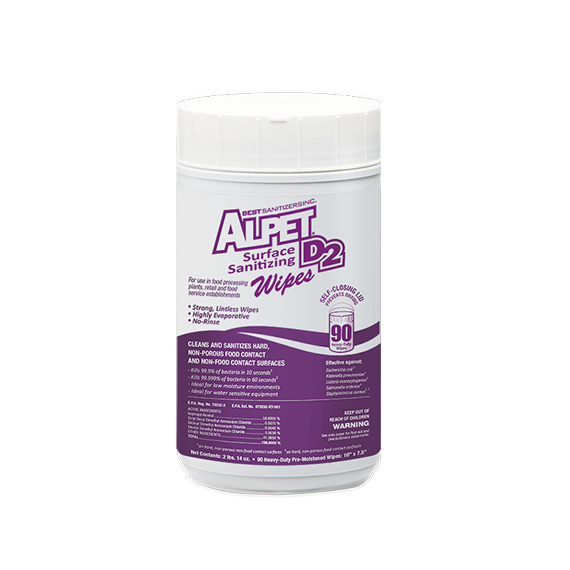 Alpet D2 Surface Sanitizing Wipes