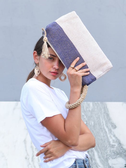 Block A Clutch - Blue