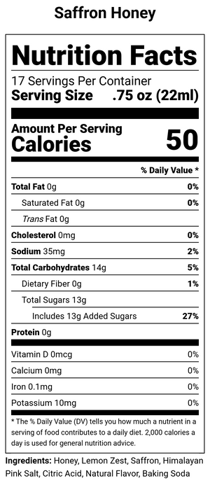 Saffron Lemon Honey Syrup