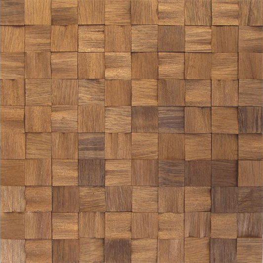 Sapele Natural Mesh-mounted Wood Mosaic Wall Tile - Livfloors Collecti ...
