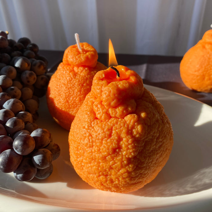 Large Dekopon Orange Candle