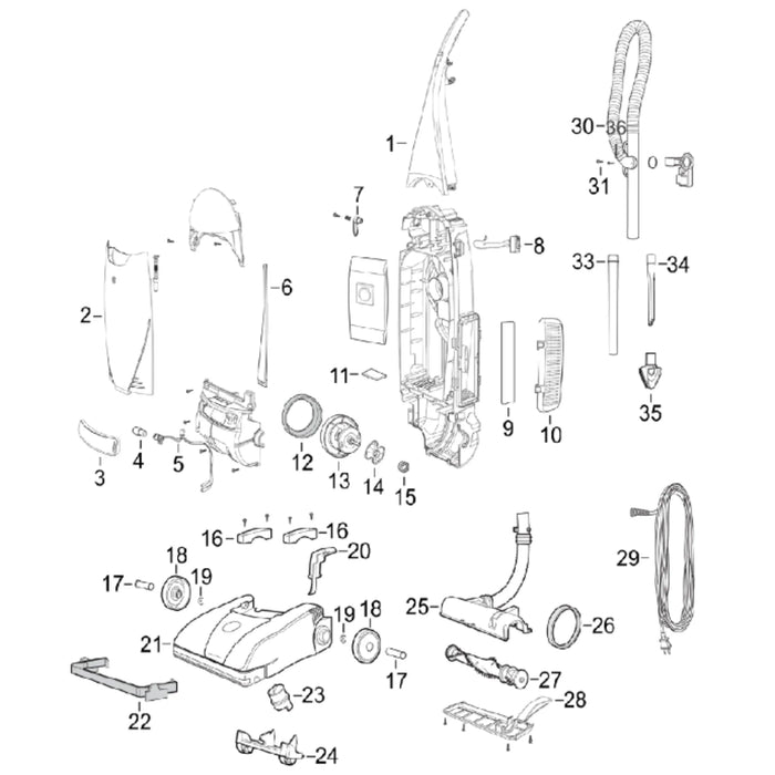 Bissell BGU1451T 13"ProBag Upright Vacuum Cleaner with Tools - Commercial Cleaning
