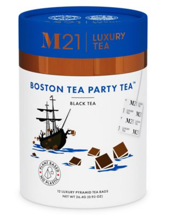 Boston Tea Party Decorative Pyramid Tea Bag Canister