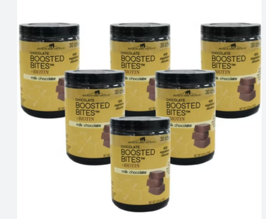 Brooklyn Born Chocolate - Milk Chocolate Biotin Bites, 5.29 oz (Pack of 6) - Kosher Snacks USA