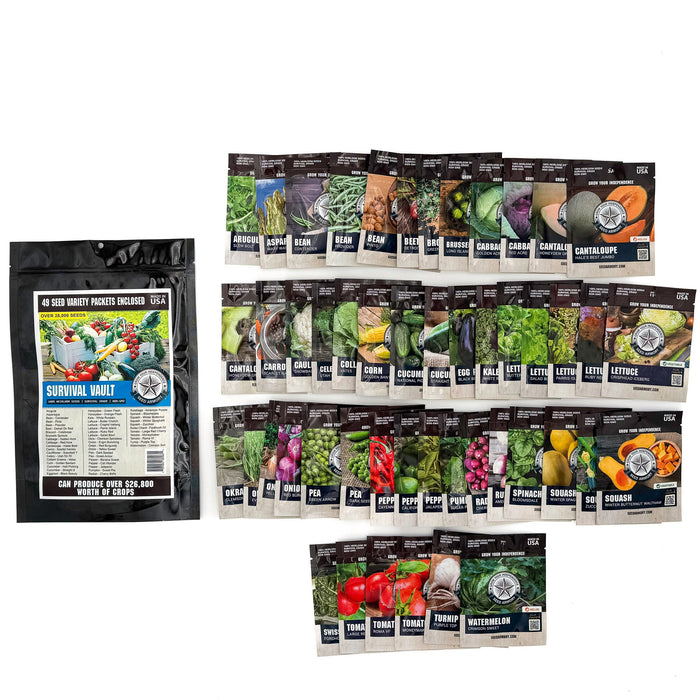 Survival Seed Vault Super Kit - 77 Varieties