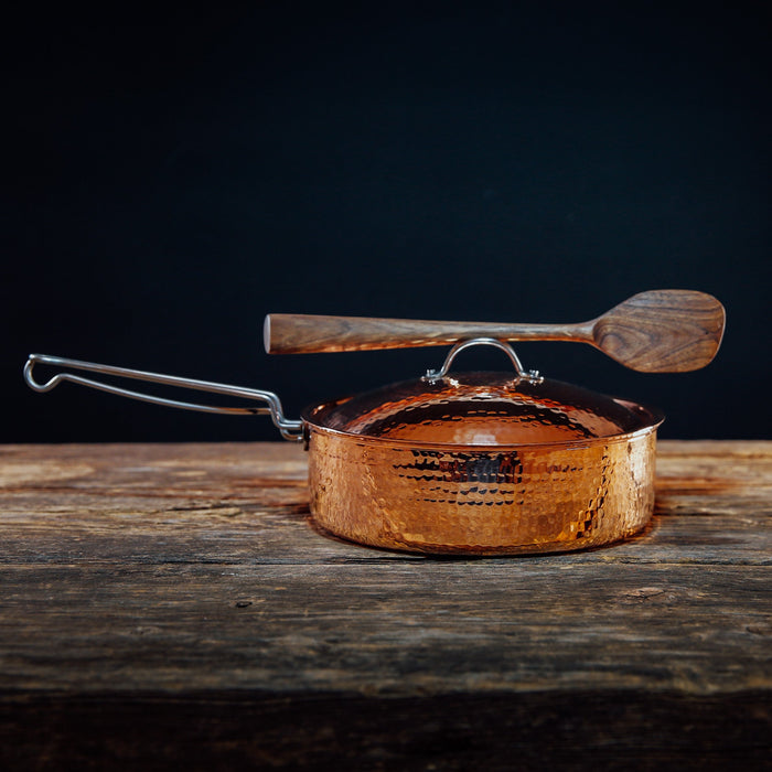 Copper Saute Pan With Lid, 3 quart