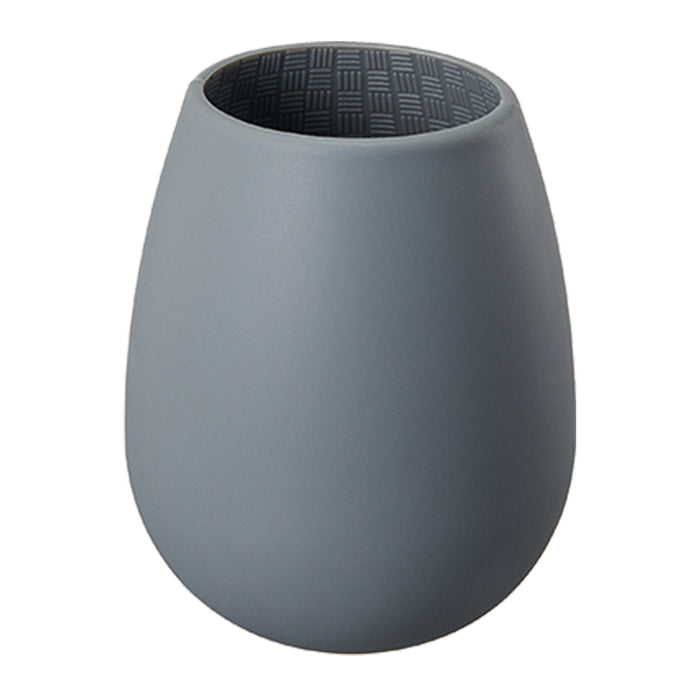 Unbreakable Silicone Stemless Wine Glassware | Set of 4 | Reusable & Shatterproof Tumbler Drinkware for Wine, Water, Cocktails, Champagne Glass for Parties, Camping, Beaches, Boats - (Dark Grey)