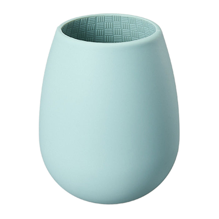 Unbreakable Silicone Stemless Wine Glassware | Set of 4 | Reusable & Shatterproof Tumbler Drinkware for Wine, Water, Cocktails, Champagne Glass for Parties, Camping, Beaches, Boats - (Light Blue)