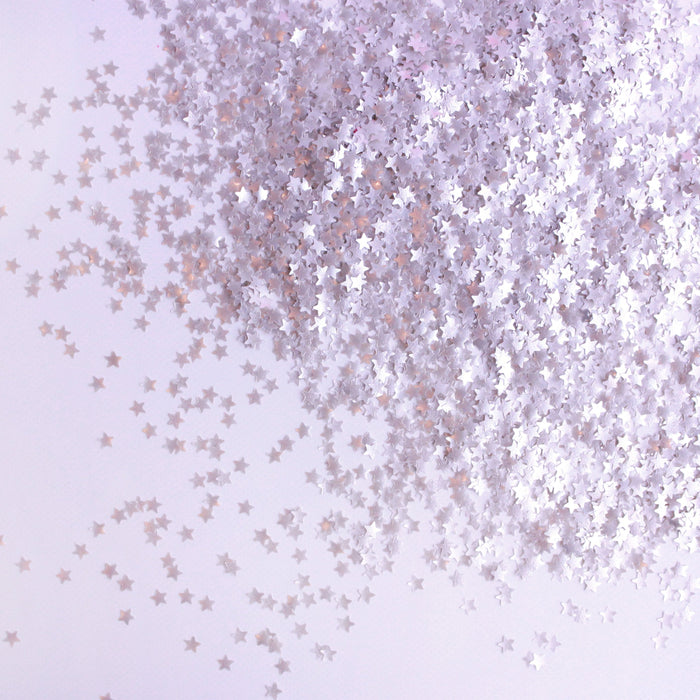Silver Glitter Stars