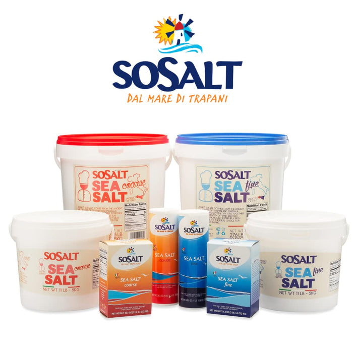 SoSalt, Fine Natural Sea Salt, Shaker, 12 x 750g (26.5 oz)