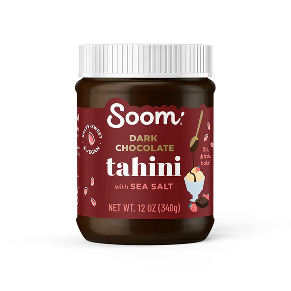 Soom Tahini Spread (Pack of 6-12oz) Dark Chocolate Sea Salt