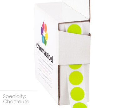 1/2" Permanent Round, Color-Code Dot Stickers: 1,000/Box