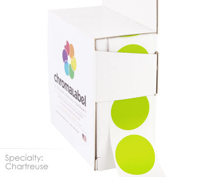 1" Permanent Round, Color-Code Dots: 1,000/Box