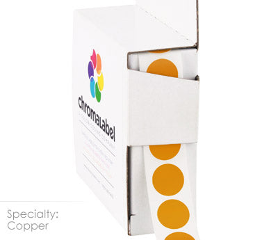 1/2" Permanent Round, Color-Code Dot Stickers: 1,000/Box