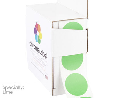 1" Permanent Round, Color-Code Dots: 1,000/Box
