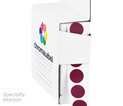 1/2" Permanent Round, Color-Code Dot Stickers: 1,000/Box