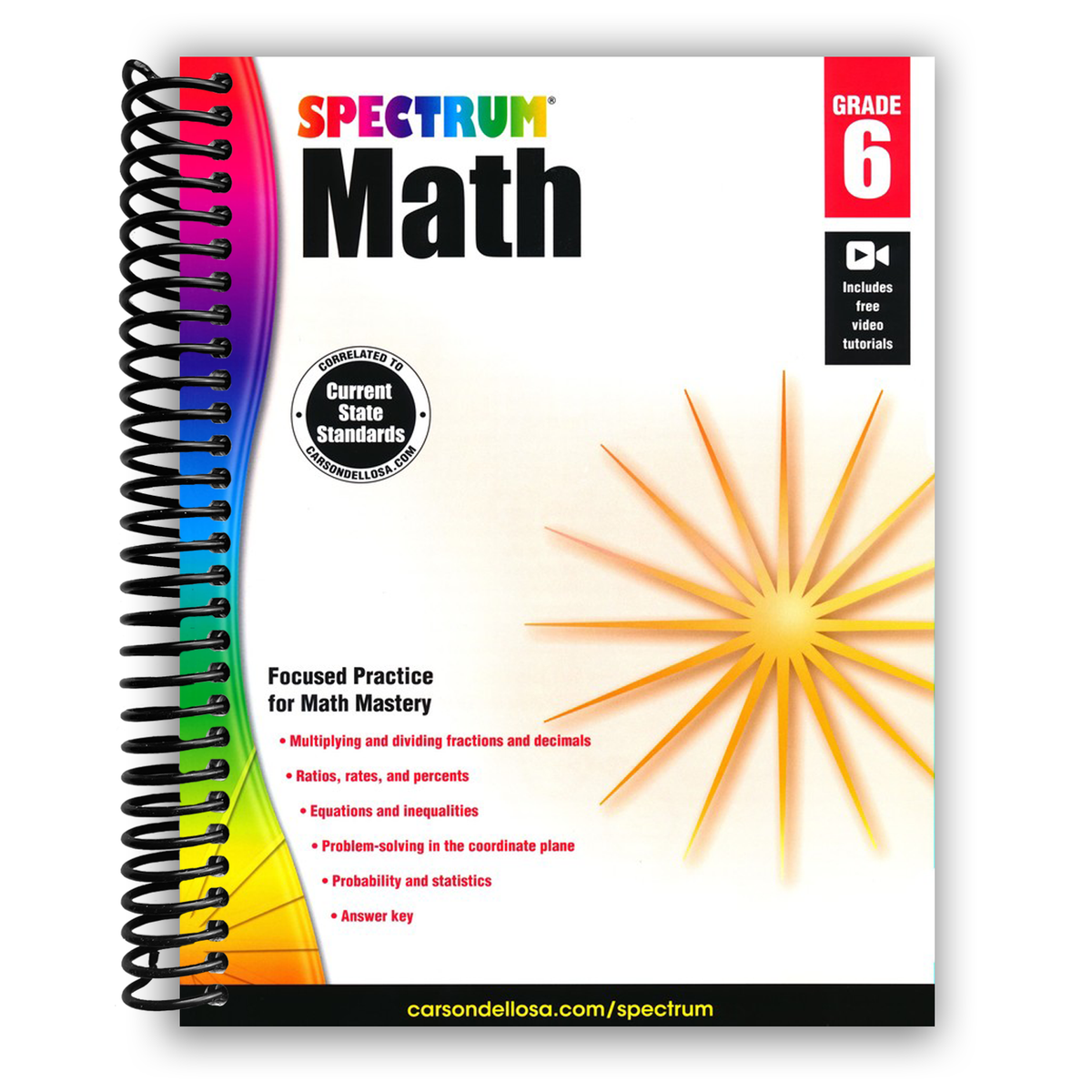 Spectrum 6th Grade Math Workbook (Spiral Bound) — Specialty Food Source
