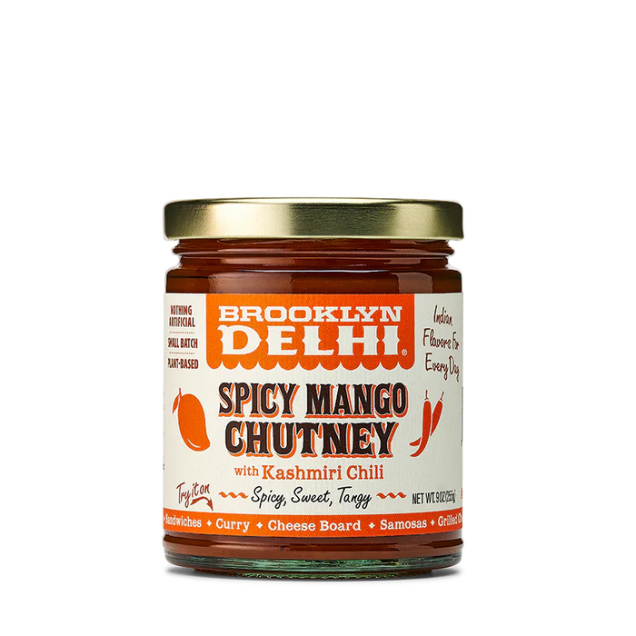 Brooklyn Delhi Llc - Spicy Mango Chutney, 9 oz (Pack of 6) - Indian Condiment Sauce