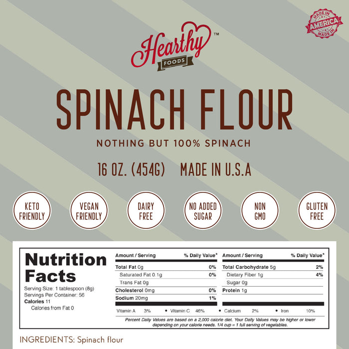 Spinach Flour Super Concentrated 8 oz. contains