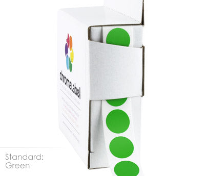 1/2" Permanent Round, Color-Code Dot Stickers: 1,000/Box