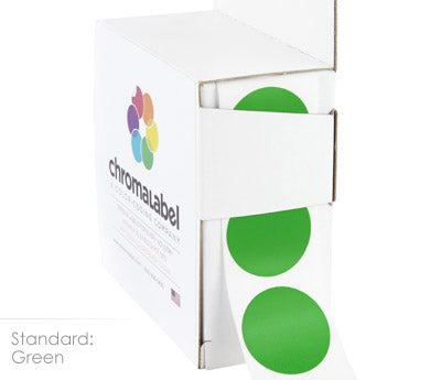 1" Permanent Round, Color-Code Dots: 1,000/Box