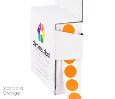 1/2" Permanent Round, Color-Code Dot Stickers: 1,000/Box
