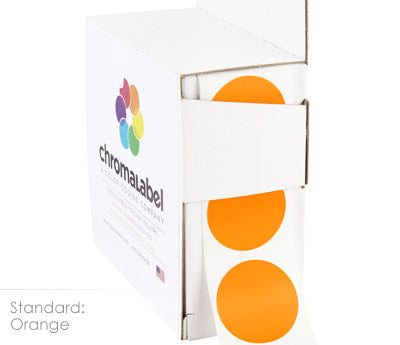 1" Permanent Round, Color-Code Dots: 1,000/Box