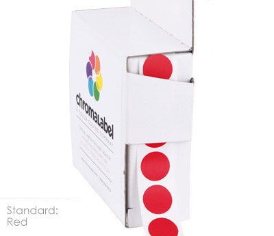 1/2" Permanent Round, Color-Code Dot Stickers: 1,000/Box