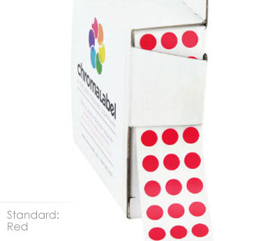 1/4" Permanent Round, Color-Code Dots: 1,000/Box