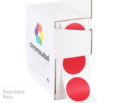 1" Permanent Round, Color-Code Dots: 1,000/Box