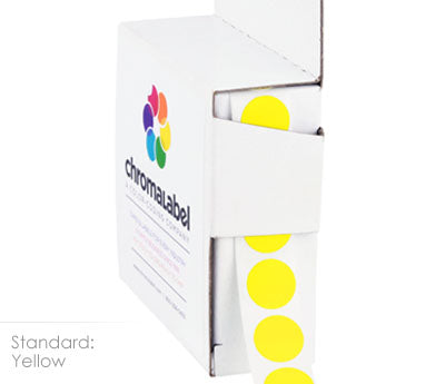 1/2" Permanent Round, Color-Code Dot Stickers: 1,000/Box