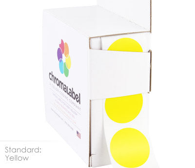 1" Permanent Round, Color-Code Dots: 1,000/Box