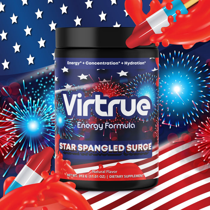 Star Spangled Surge Pre-Workout Energy Powder + Focus Boost & Hydration | Sugar Free