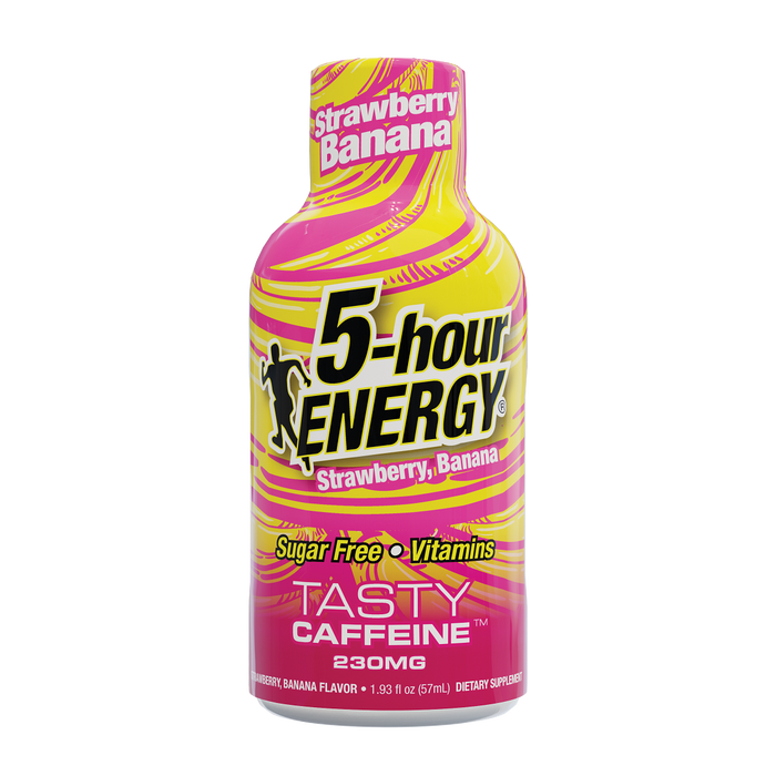 24 Pack 5-hour ENERGY Extra Strength Shots, Strawberry Banana Flavor Flavor, 1.93 Fl Oz