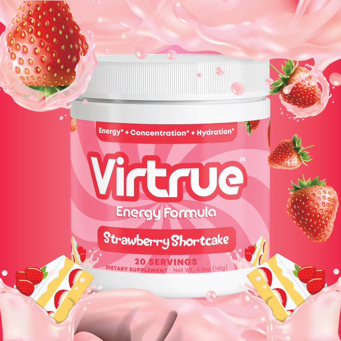 Strawberry Shortcake Pre-Workout Energy Powder + Focus Boost & Hydration | Sugar Free