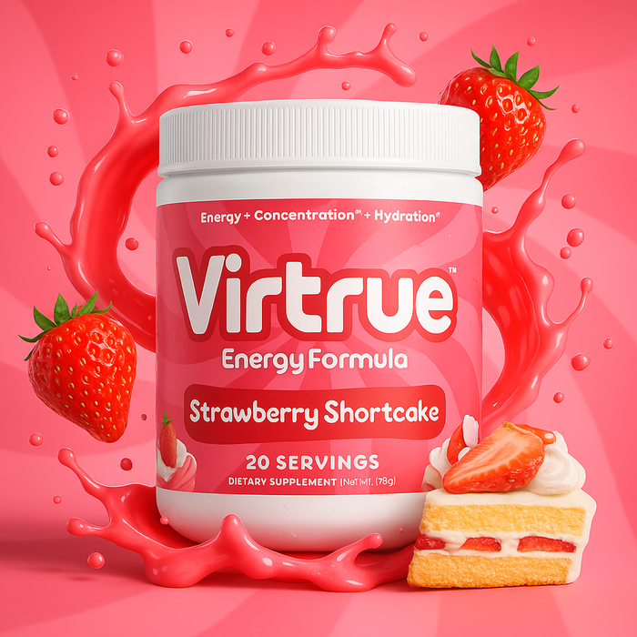 Strawberry Shortcake Pre-Workout Energy Powder + Focus Boost & Hydration | Sugar Free