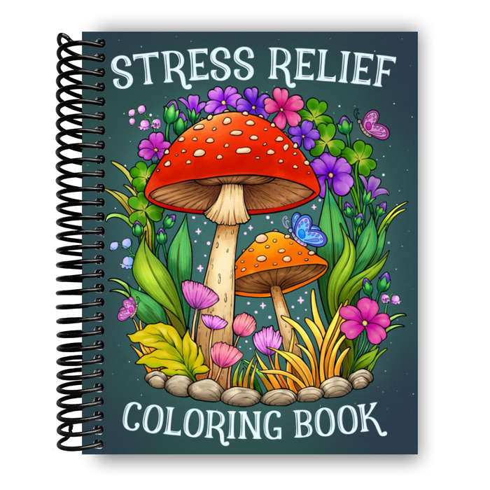 Stress Relief: Adult Coloring Book with Animals, Landscape, Flowers, P ...