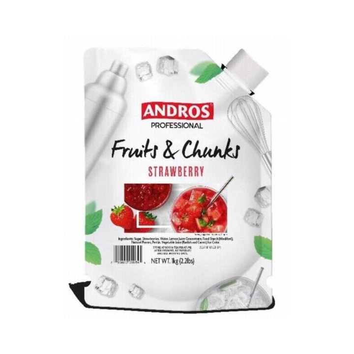 Andros Professional Strawberry Fruit and Chunks pastry application