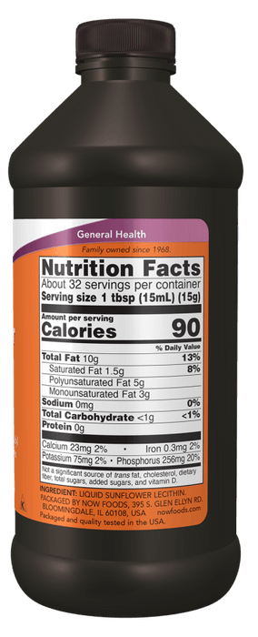 Sunflower Lecithin, Non-GMO, Liquid