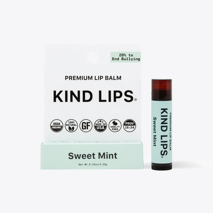 Kind Lips Sweet Mint Lip Balm - 0.15 Oz, 12 Pack | All-Natural Moisturizing