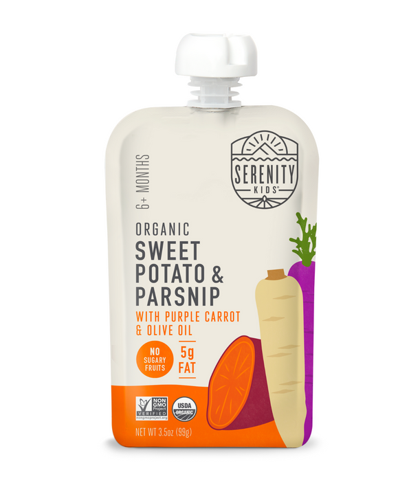 Serenity Kids Sweet Potato & Parsnip Puree 3.5 Oz, Pack of 6