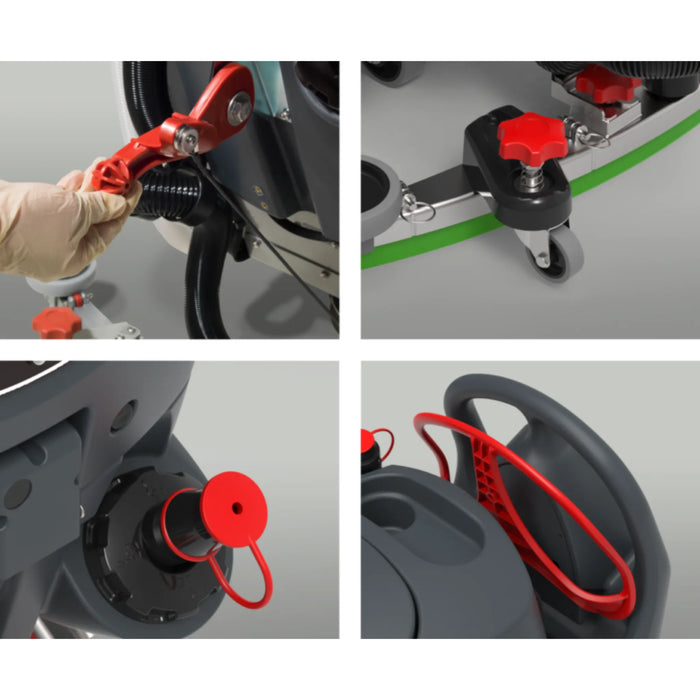 NaceCare TBL 1120/100 Cordless Walk Behind Scrubber – 20", 2 Batteries Included - K-916799-C2B - Commercial Cleaning