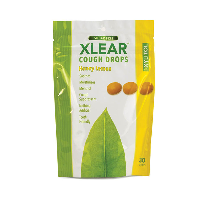 Xlear Honey Lemon Cough Drops, 30-Count