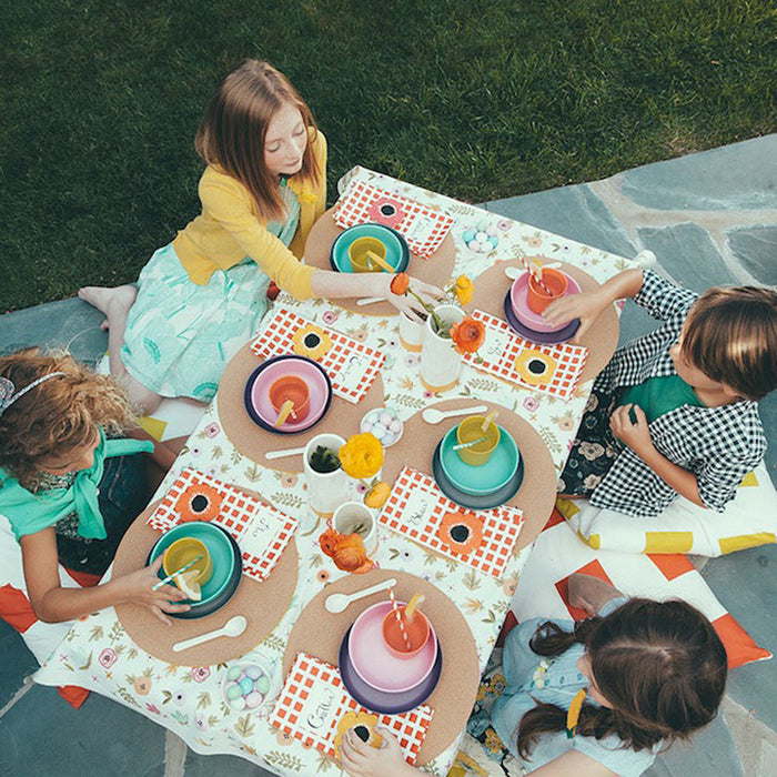 Bamboo Small Cup - 4 Piece Set Coral