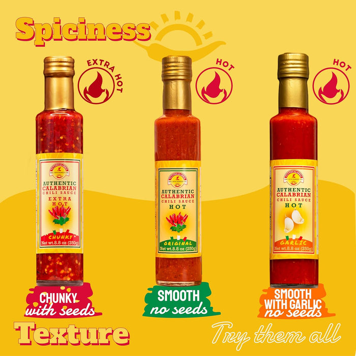 TuttoCalabria Authentic Smooth Calabrian Chili Pepper Sauce, 250ml