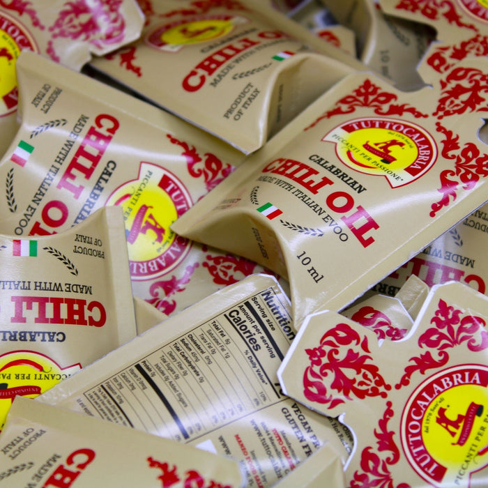 TuttoCalabria Calabrian Chili Pepper Infused Extra Virgin Olive Oil, 24 x 10ml