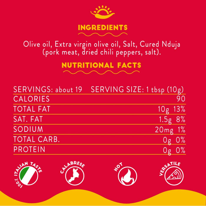 TuttoCalabria Calabrian ’Nduja Oil – 6.7 oz (190 g)