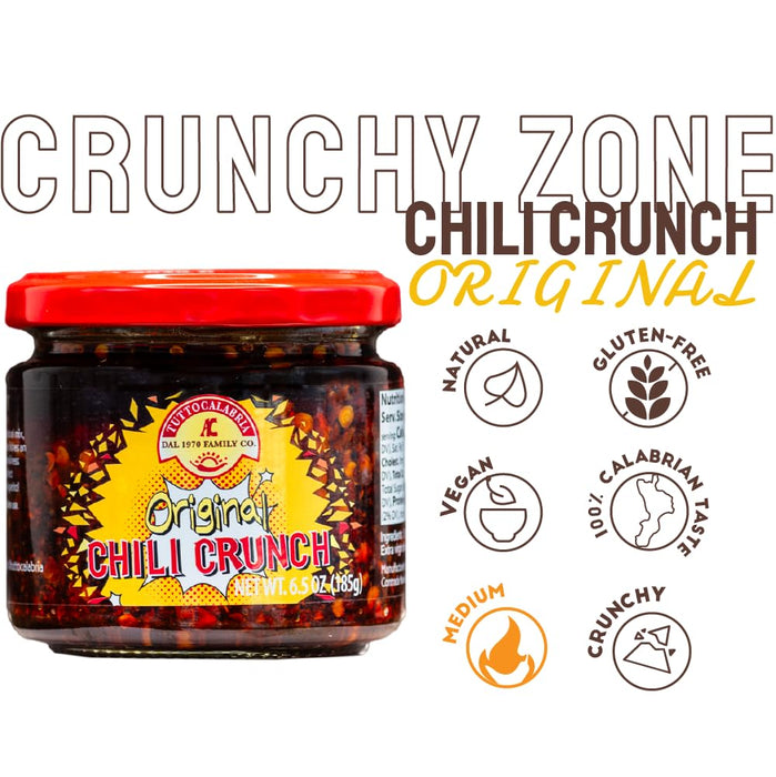 TuttoCalabria Original Chili Crispy in Extra Virgin Olive Oil – 6.5 oz