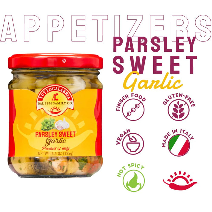 TuttoCalabria, Garlic with Parsley in olive oil, 6.5 oz