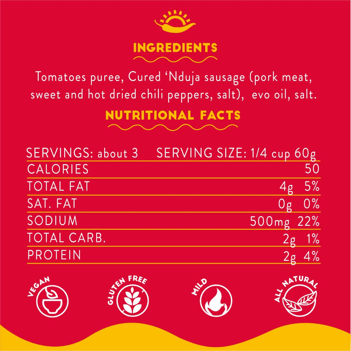 TuttoCalabria Calabrian ‘Nduja Sauce – 6.3 oz